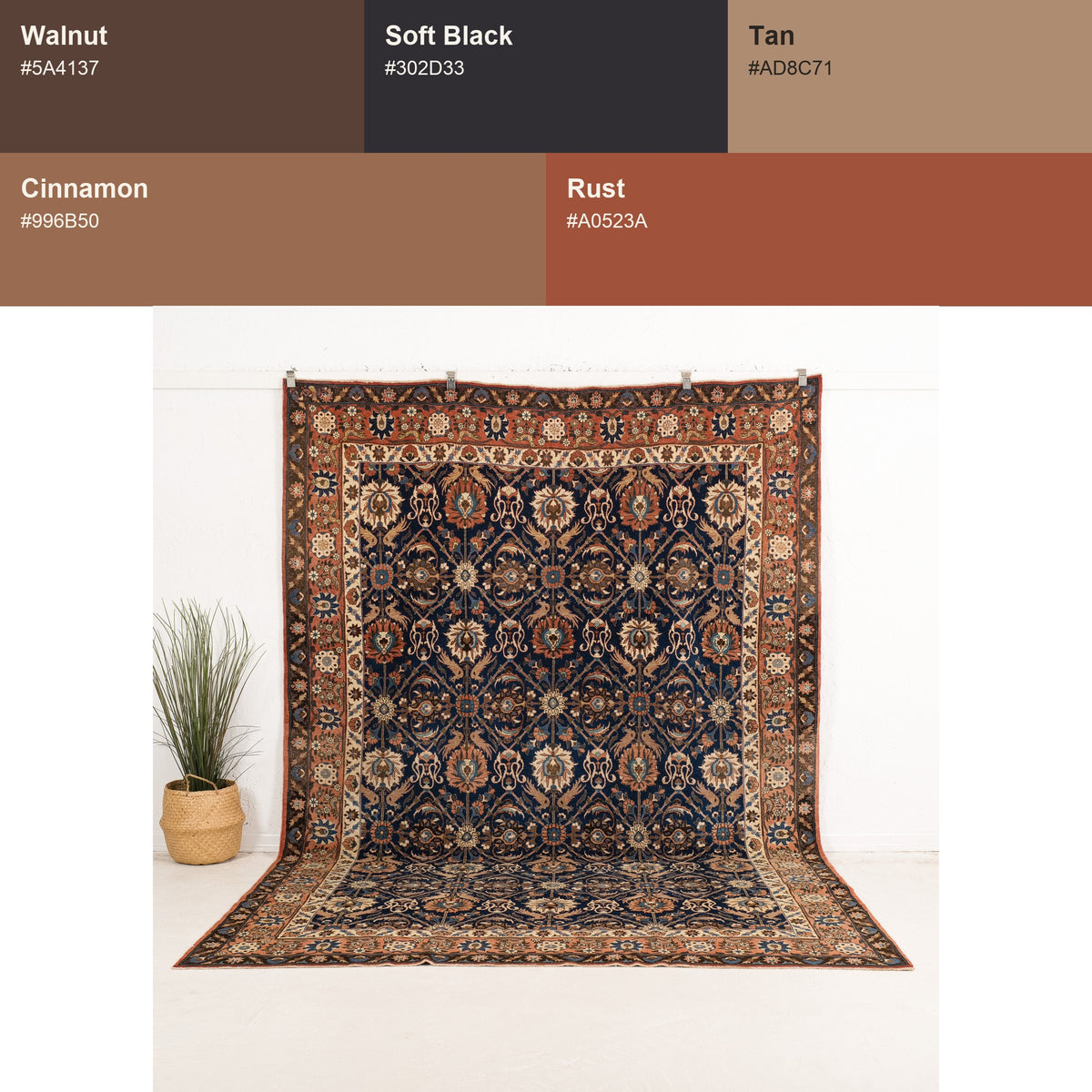 Large Blue Antique Rug