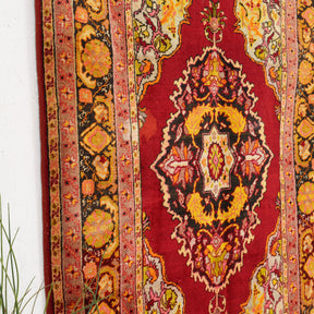 Red and Gold Area Wool Rug