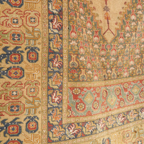 Gold and Red Area Wool Rug