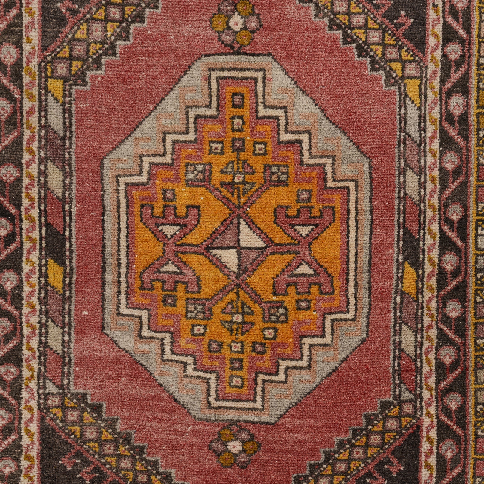 3' x 6' - Vintage Turkish Area Rug, Pink - Haldana | Kuden Rugs