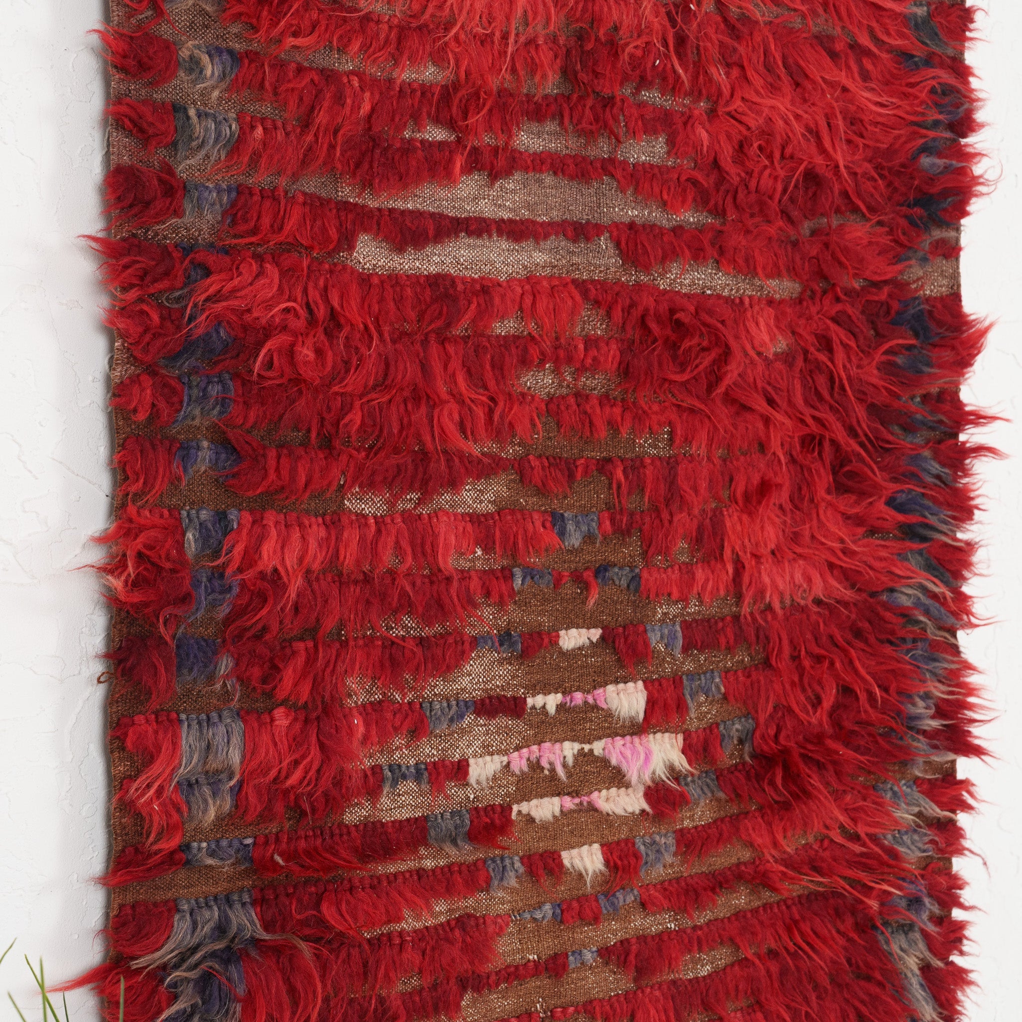 Red and Blue Area Wool Rug