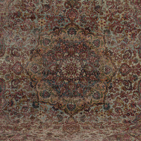 Authentic 8x10 area rug from persian, in subtle green tones