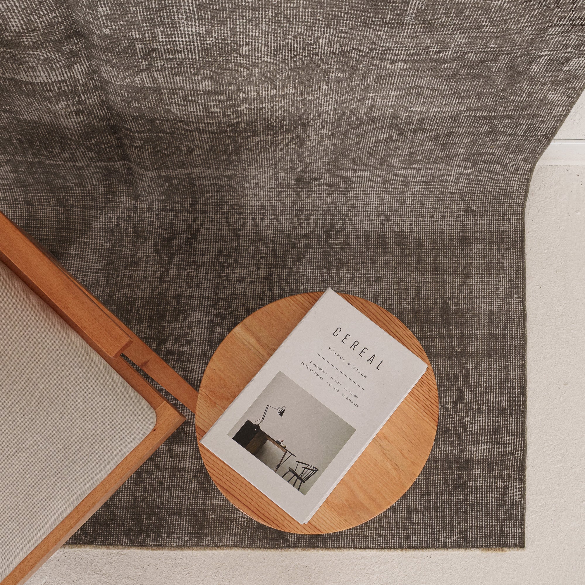Overdyed Gray Area Rug