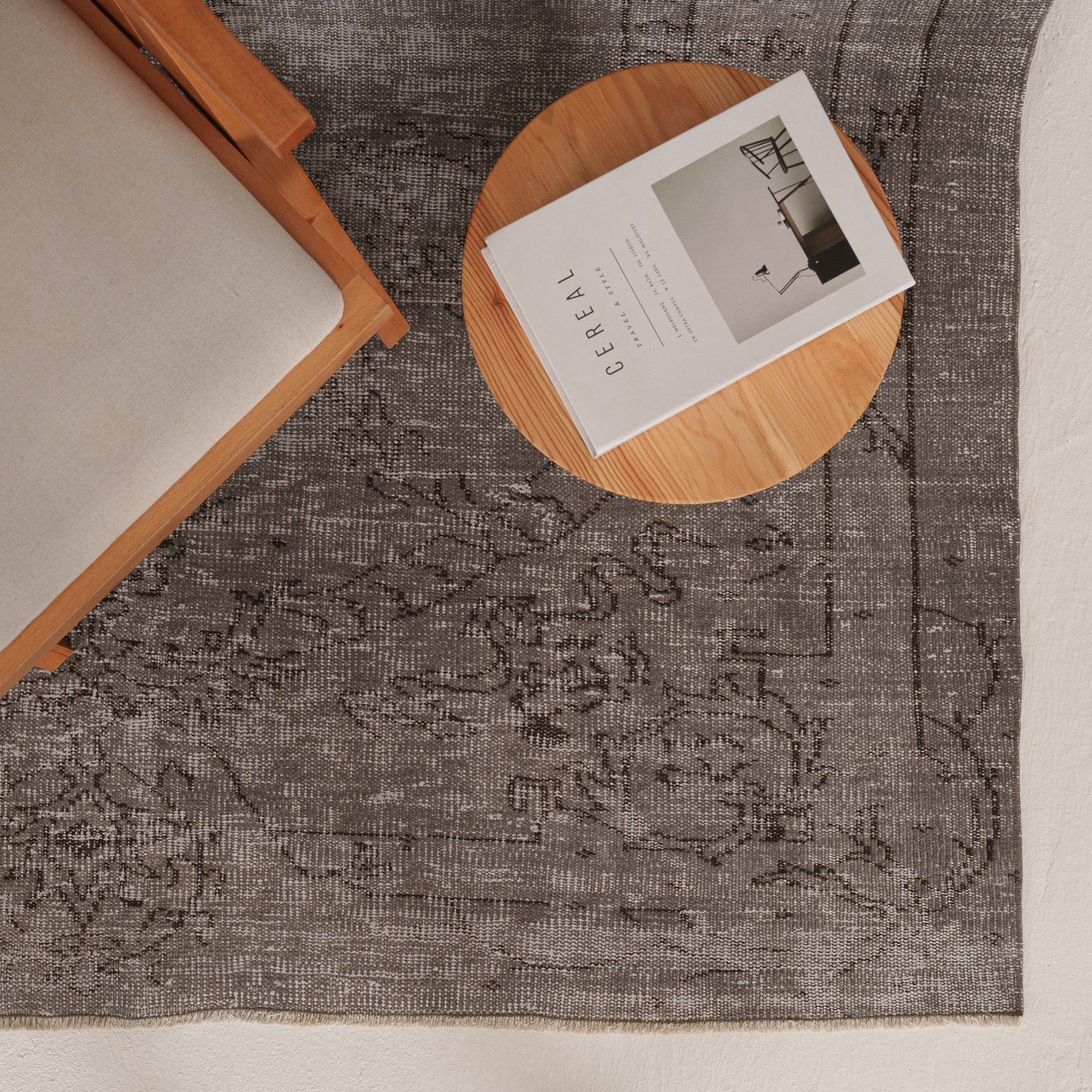 Overdyed Gray Area Rug