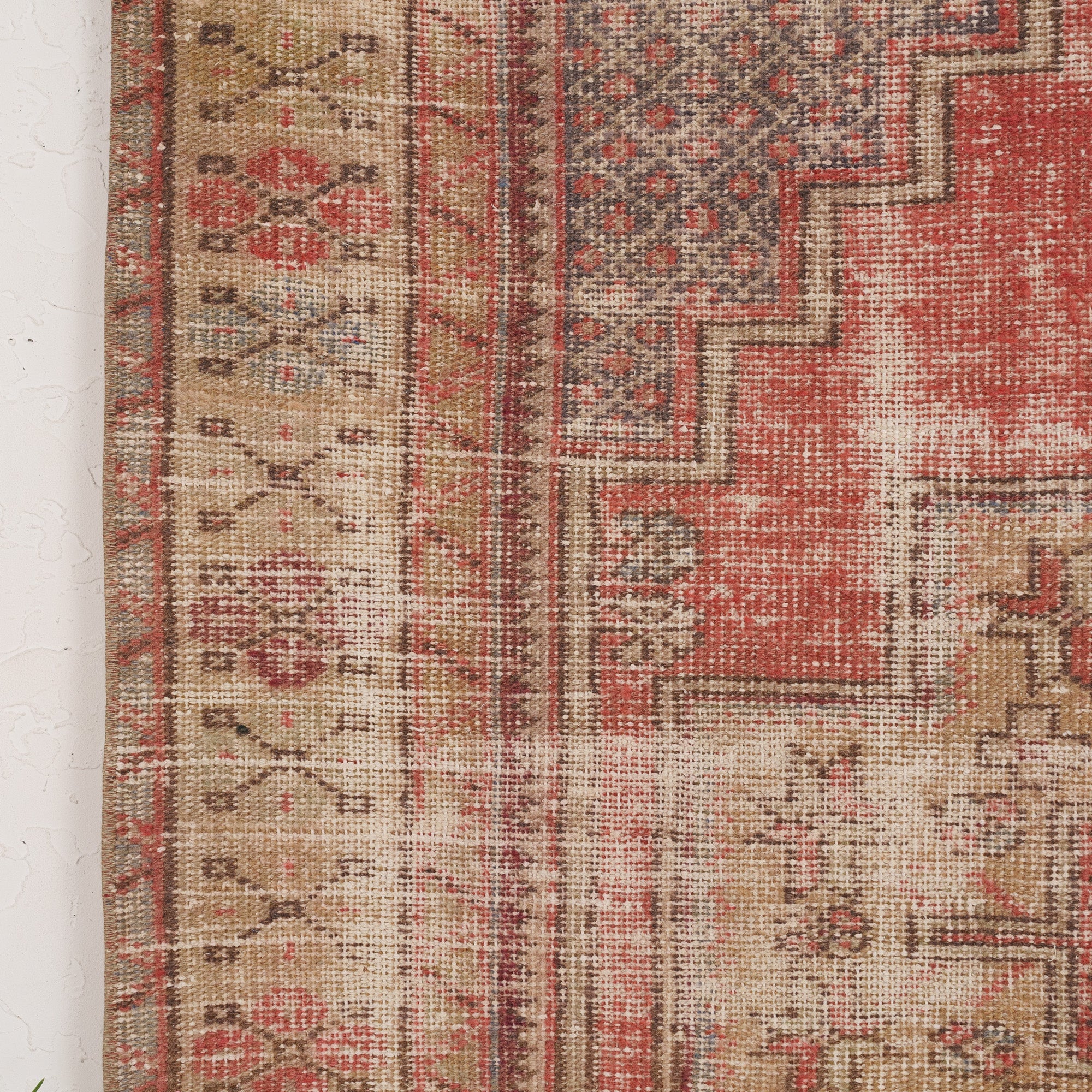 4' x 8' - Vintage Turkish Area Rug, Red - Jacobina | Kuden Rugs