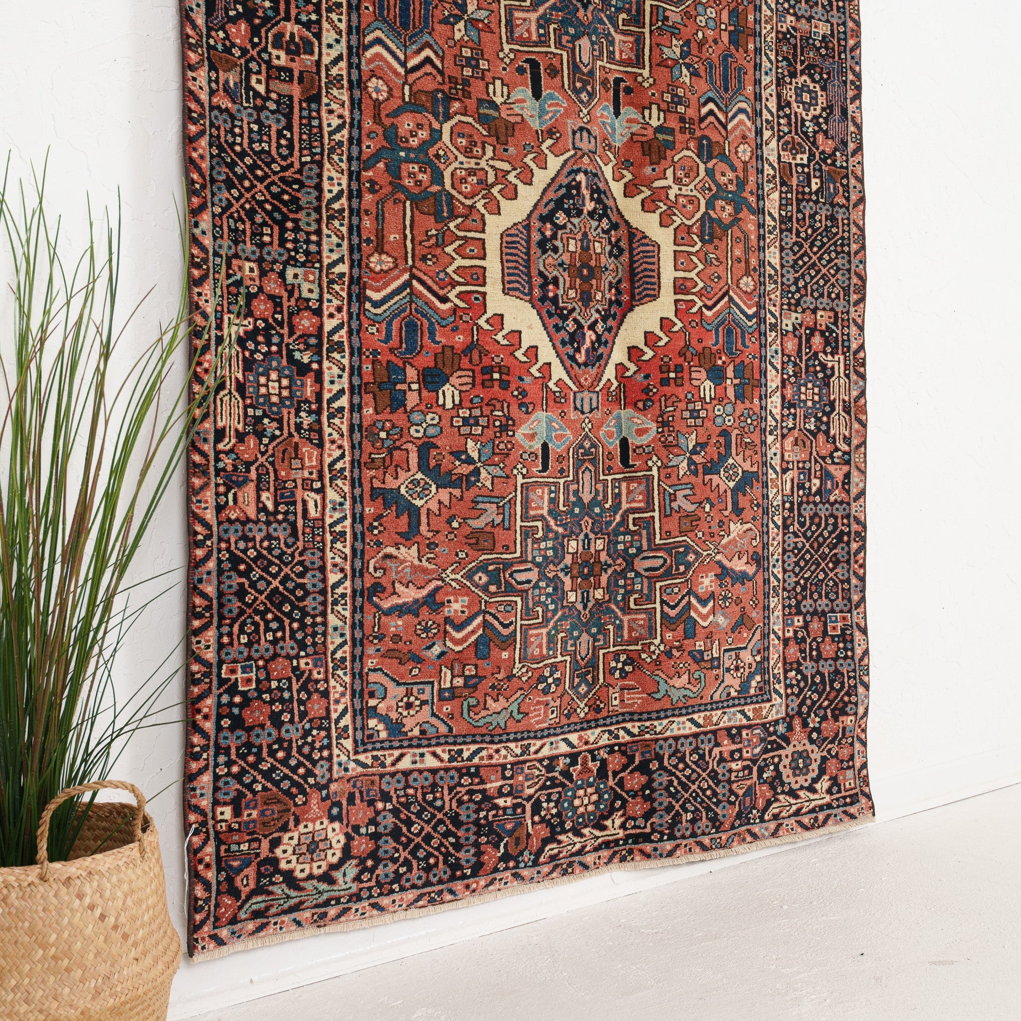 Red and Blue Area Wool Rug