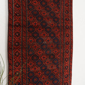 Red and Blue Area Wool Rug