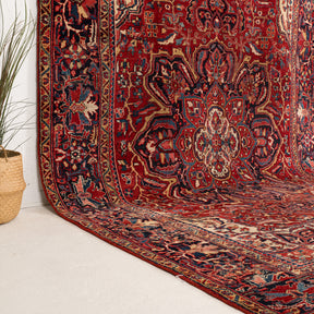 Red and Blue Area Wool Rug