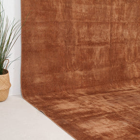 Brown and Brown Area Wool Rug