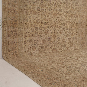 Beige and Brown Area Wool Rug