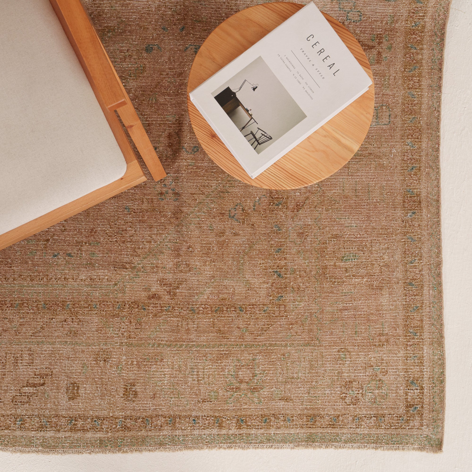 Antiquewashed Beige Area Rug