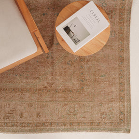 Antiquewashed Beige Area Rug