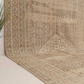 Brown and Beige Area Wool Rug