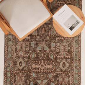 Antiquewashed Brown Runner Rug