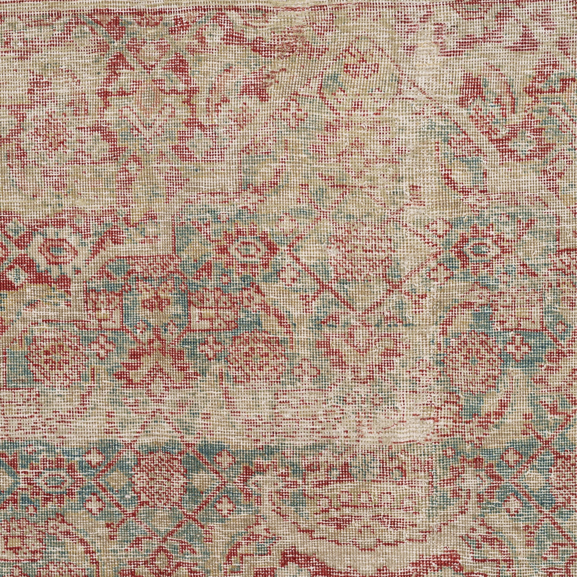 Red and Blue Area Wool Rug
