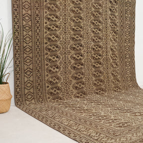 Brown and Beige Area Wool Rug