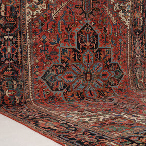 Red and Blue Area Wool Rug