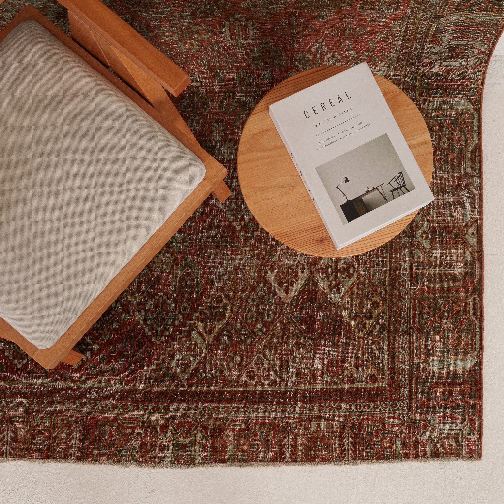 Antiquewashed Red Area Rug