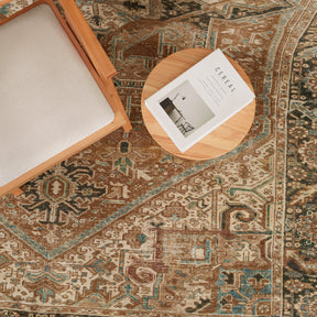Antiquewashed Brown Area Rug