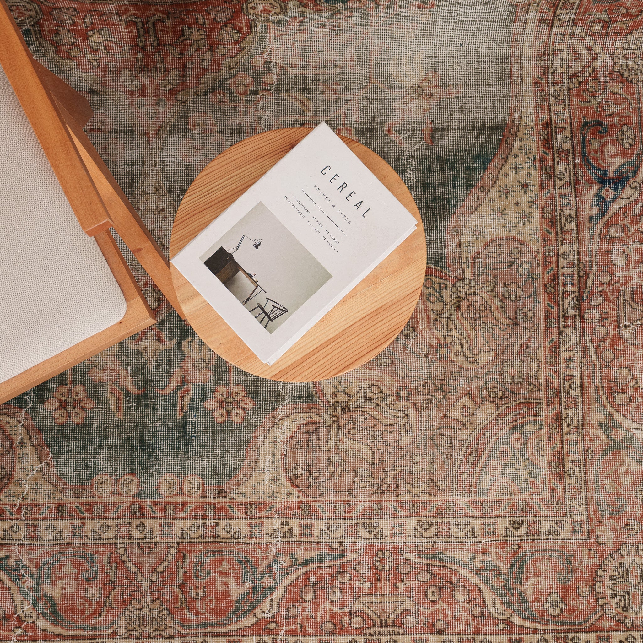 Antiquewashed Gray Area Rug