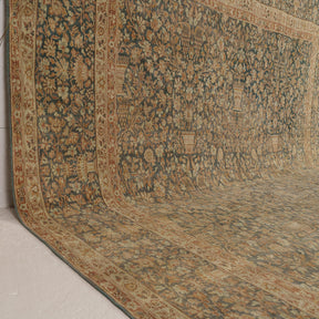 Blue and Beige Area Wool Rug