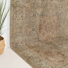 Blue and Beige Area Wool Rug