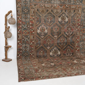 Red and Blue Area Wool Rug