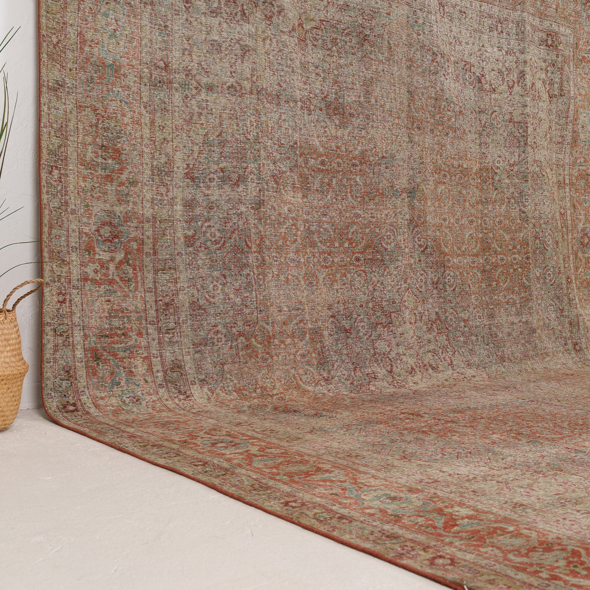 Red and Blue Area Wool Rug