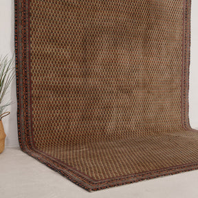 Beige and Red Area Wool Rug