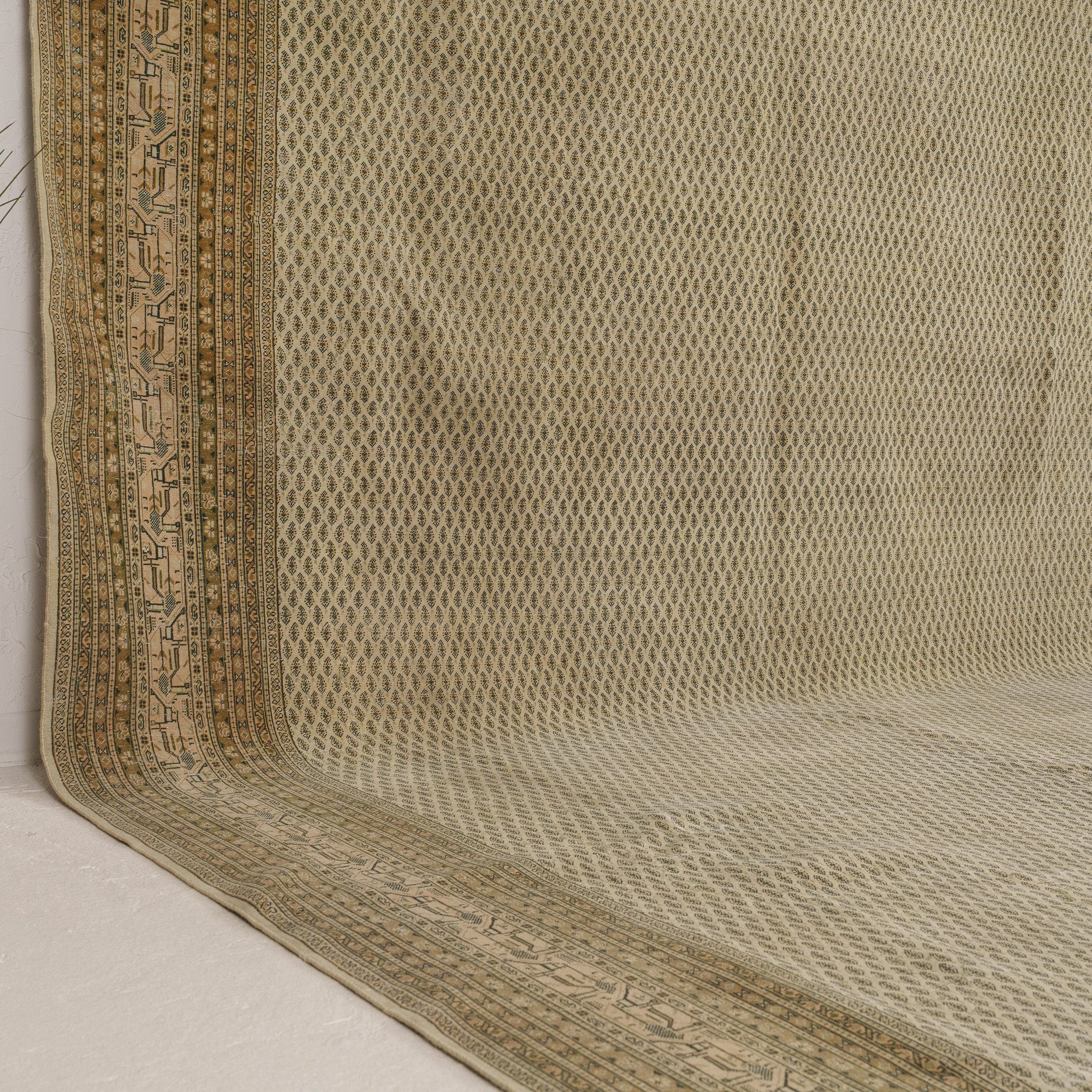 Beige and Brown Area Wool Rug
