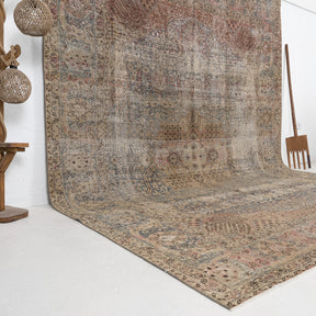 Blue and Red Area Wool Rug