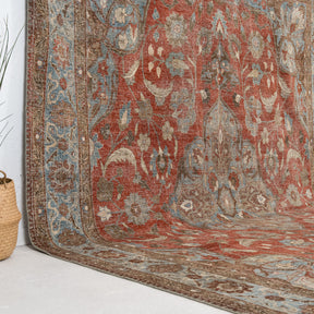 Red and Blue Area Wool Rug
