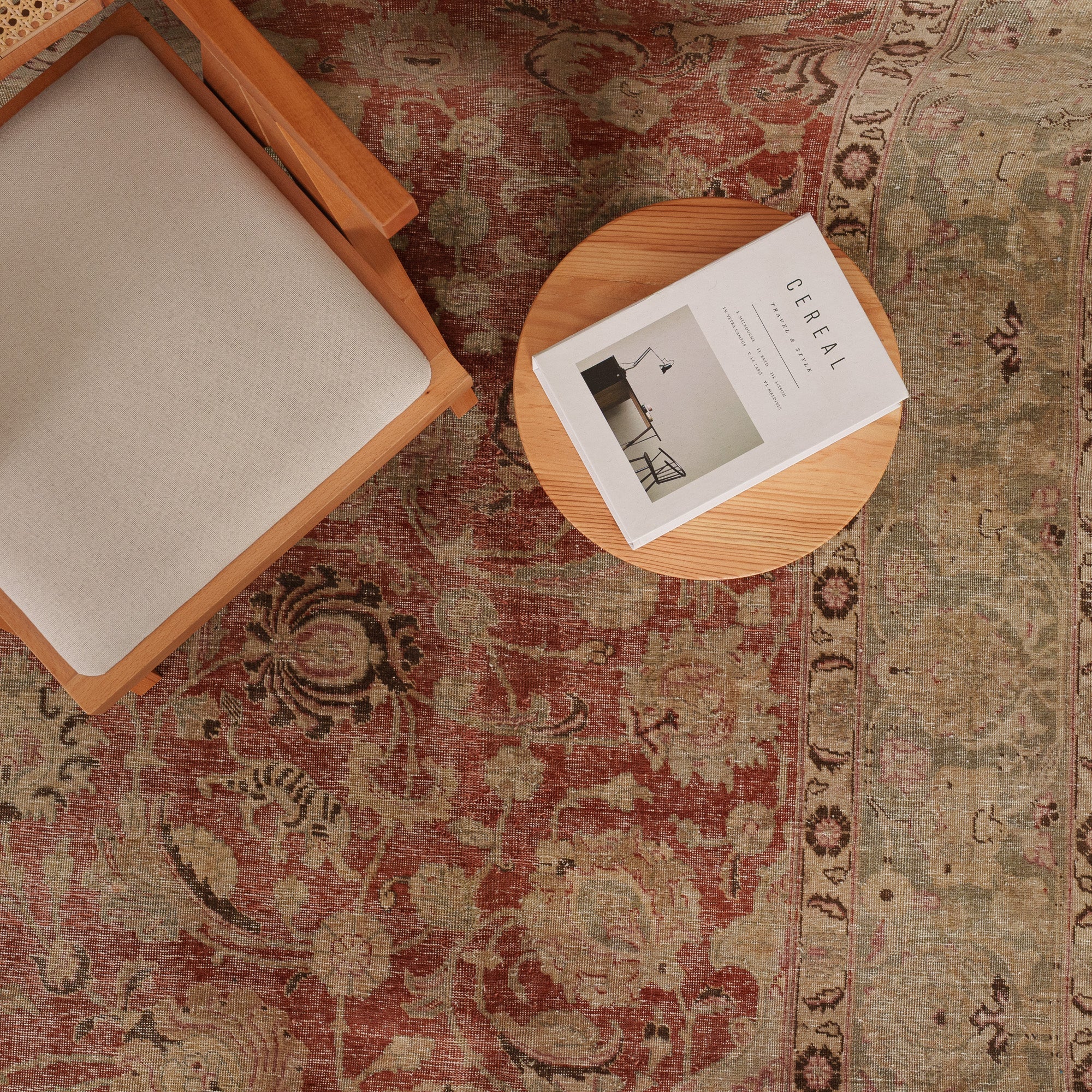 Antiquewashed Red Area Rug