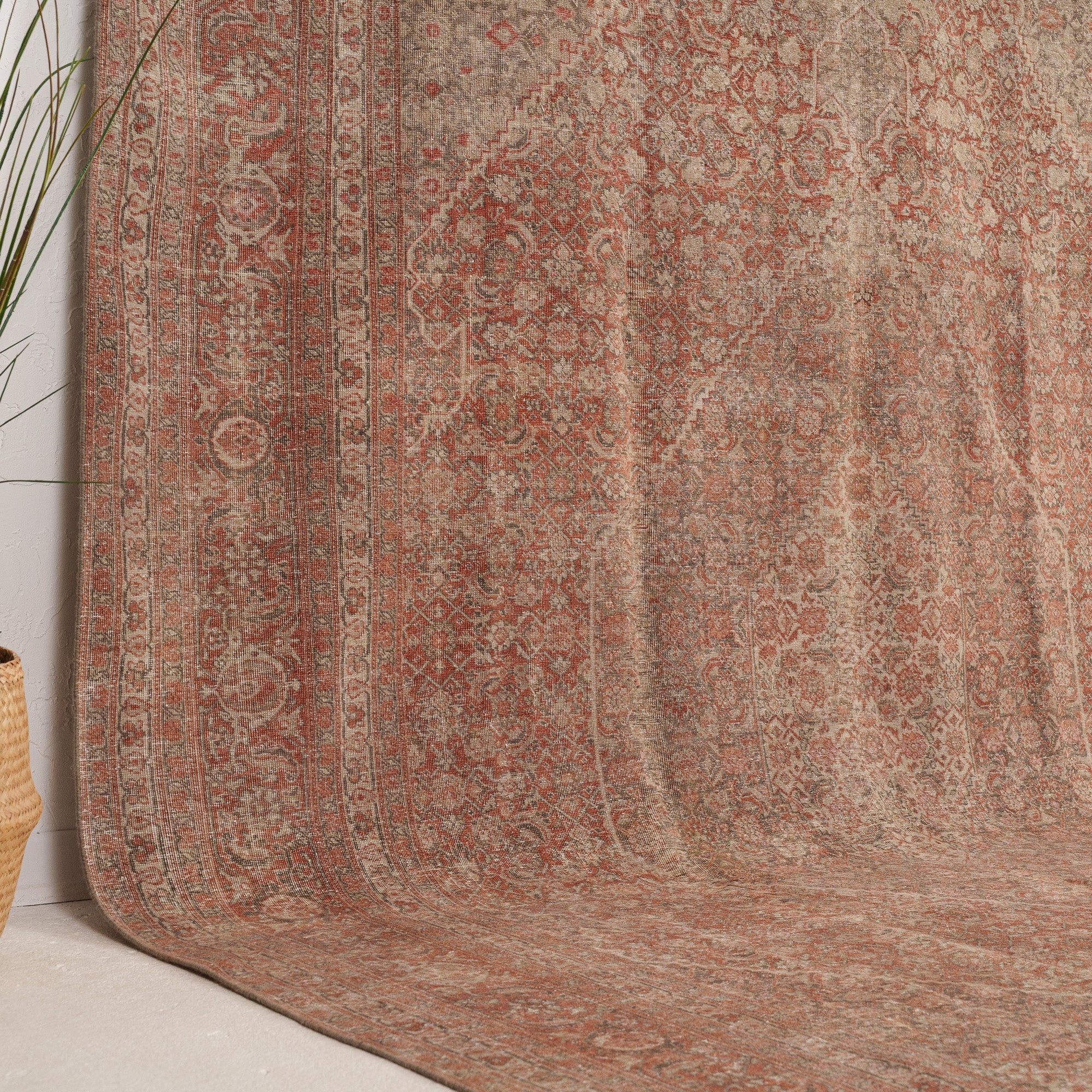 Red and Blue Area Wool Rug