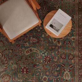 Antiquewashed Blue Area Rug