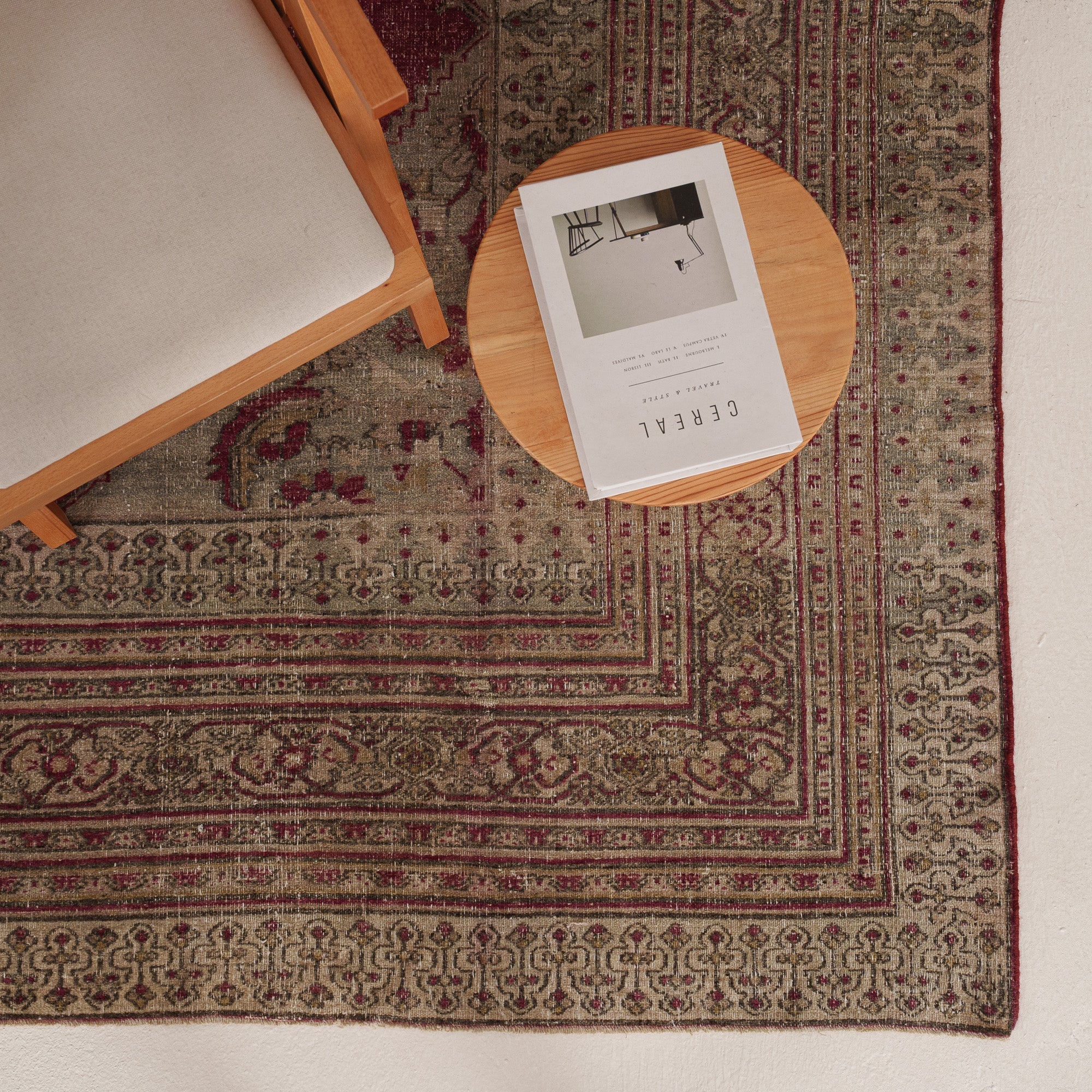Antiquewashed Pink Area Rug