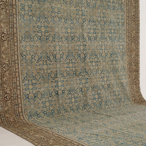 Blue and Beige Area Wool Rug