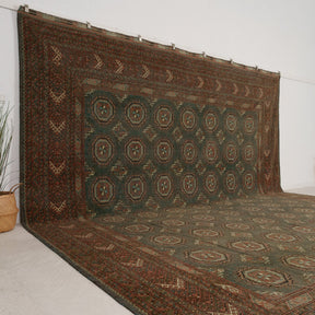 Blue and Brown Area Wool Rug