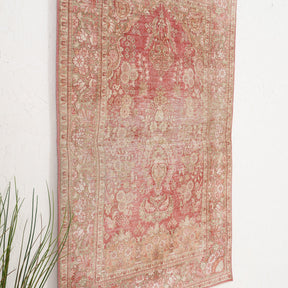 Pink and Blue Area Wool Rug