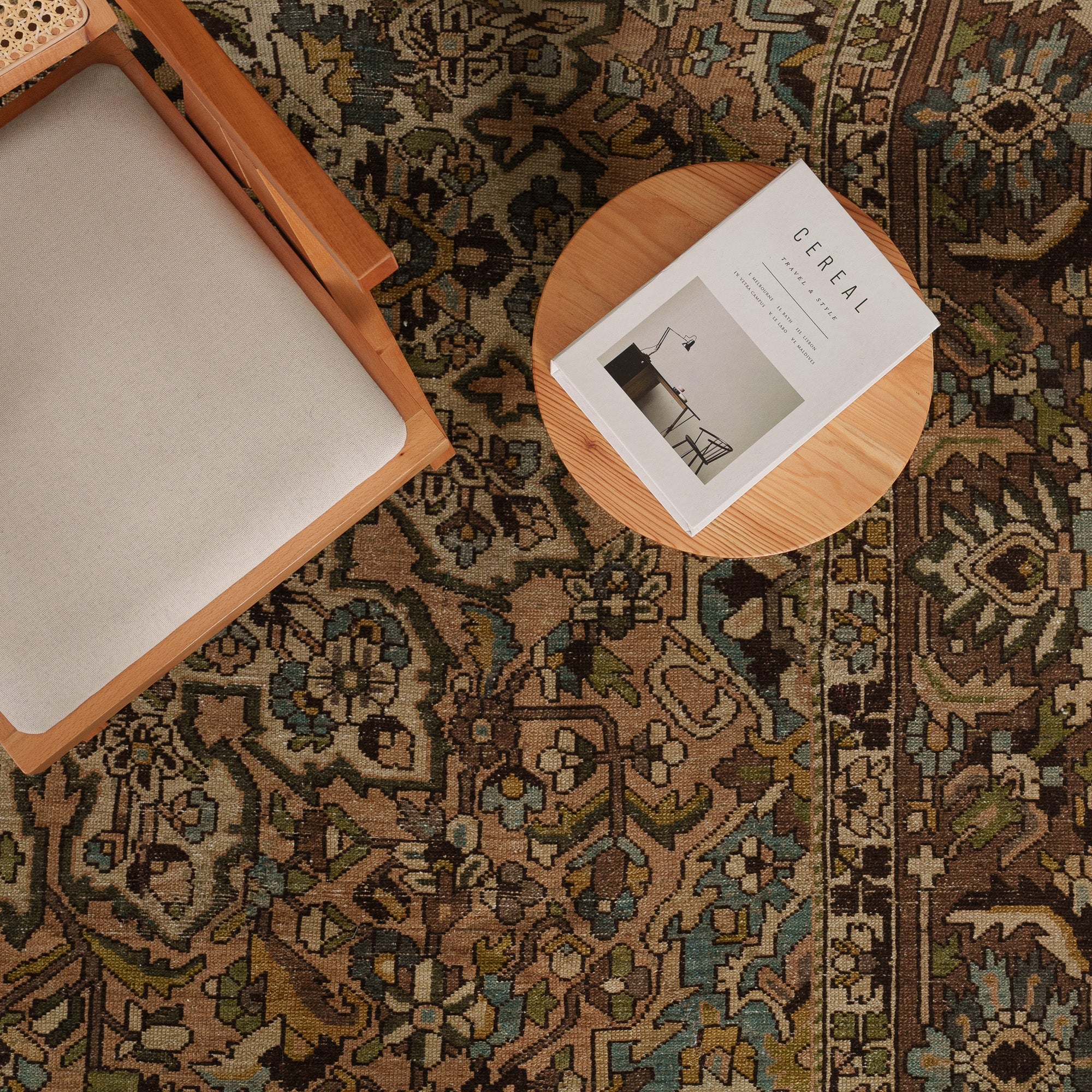 Antiquewashed Orange Area Rug