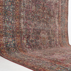 Red and Blue Area Wool Rug