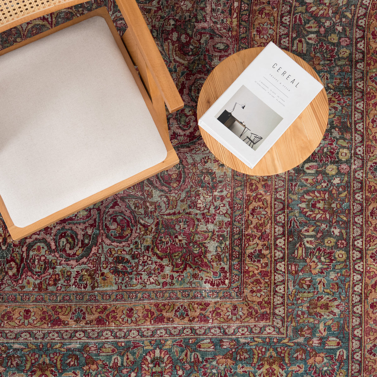 Antiquewashed Red Area Rug