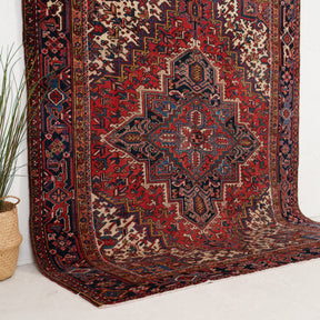 Red and Blue Area Wool Rug