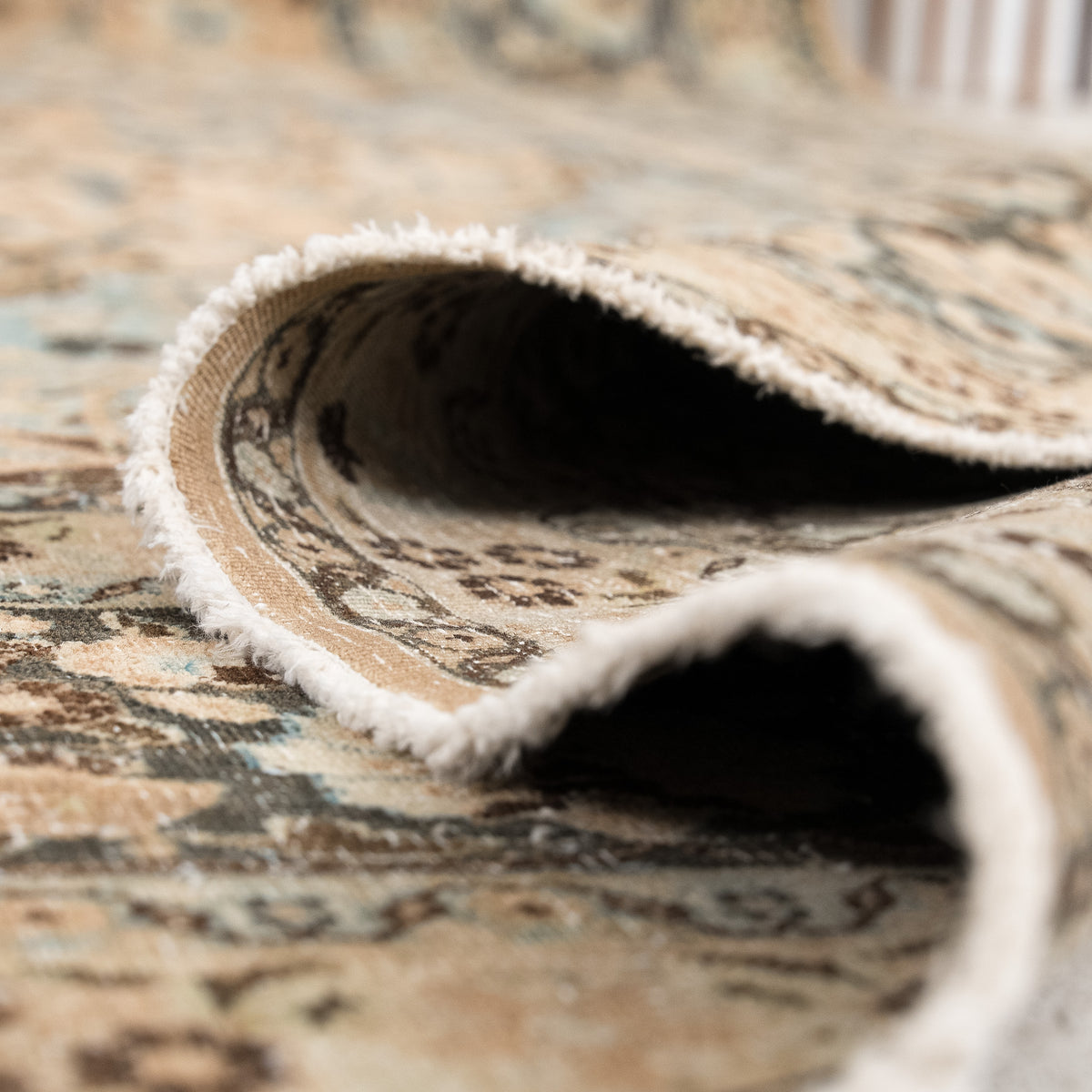 Antiquewashed Beige Area Rug