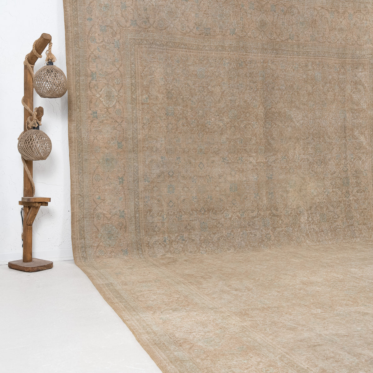Beige and  Area Wool Rug
