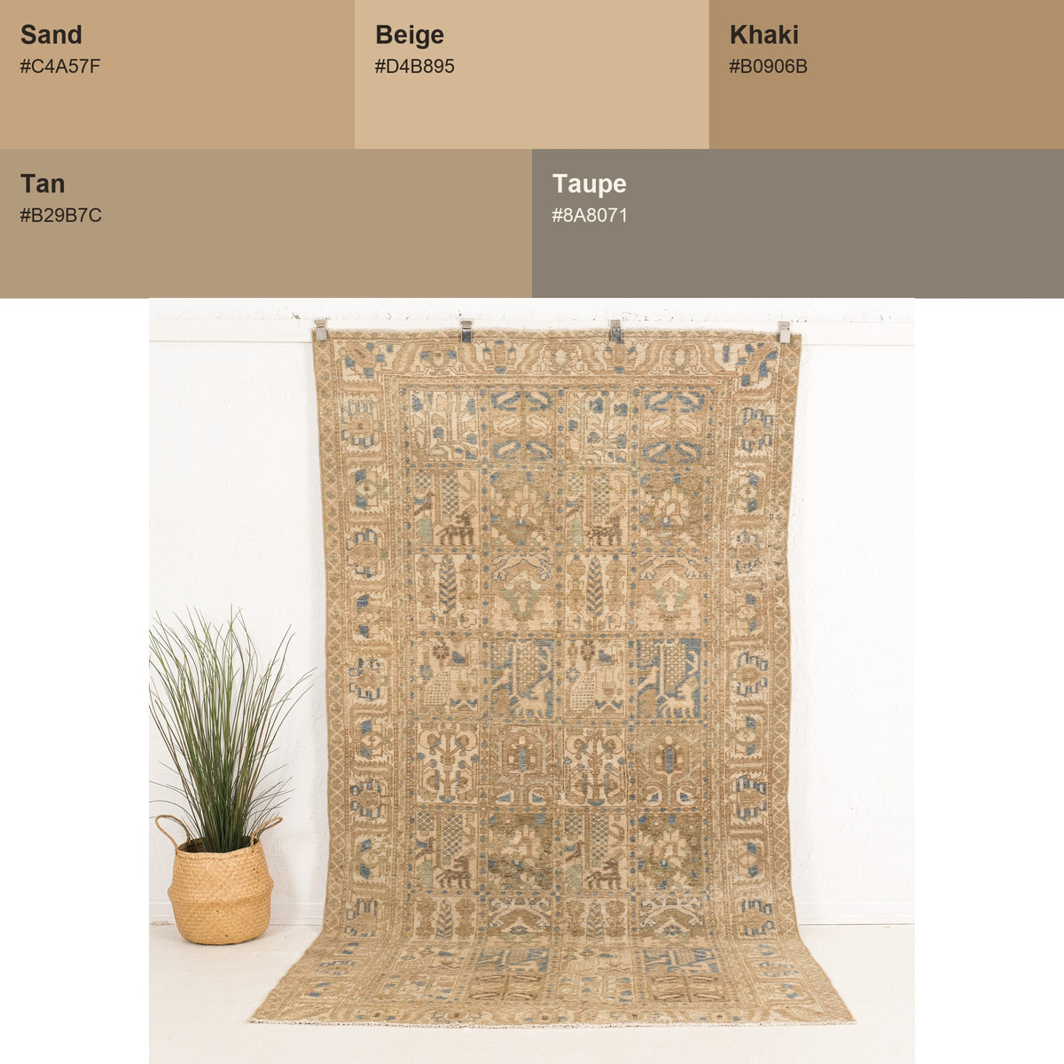 Medium Beige Antique Rug
