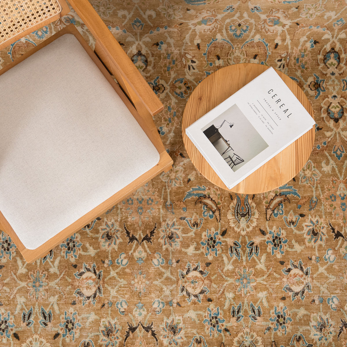 Antiquewashed Yellow Area Rug