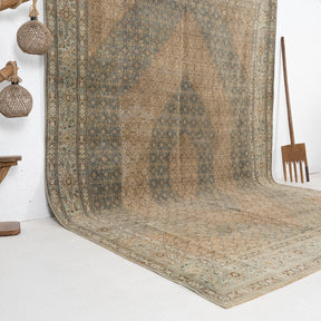 Blue and Beige Area Wool Rug