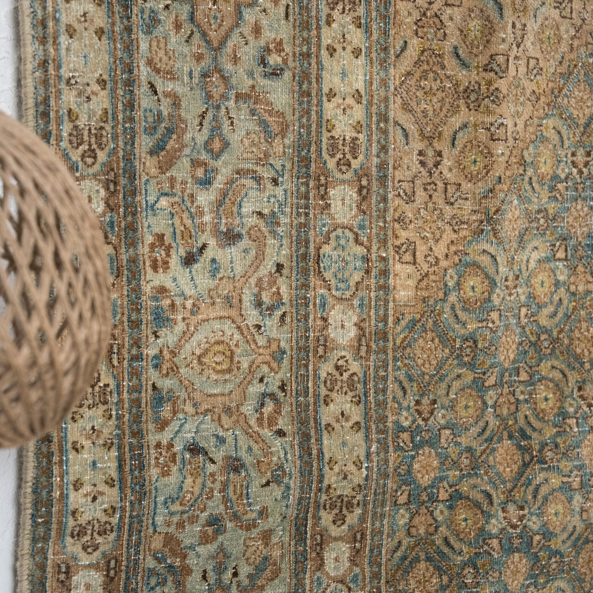 Antiquewashed Blue Area Rug