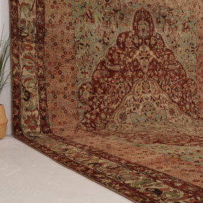 Red and Blue Area Wool Rug
